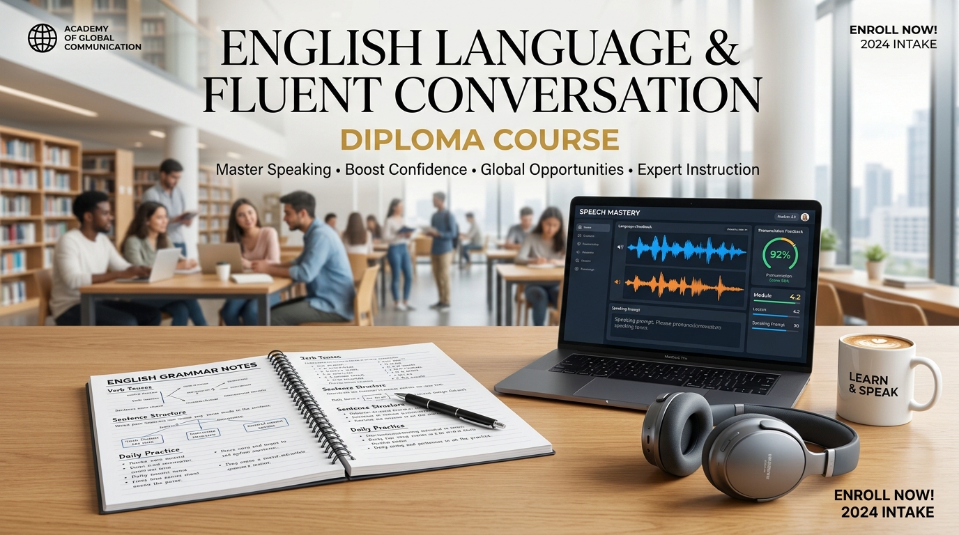 دبلومة اللغة الإنجليزية العامة والمحادثة (General & Conversational English)