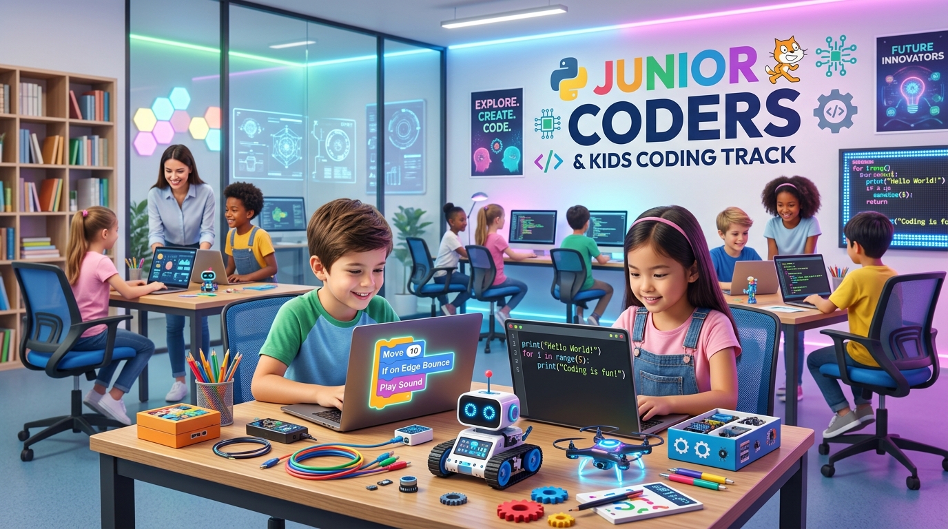دورة البرمجة والتفكير المنطقي للأطفال (Junior Coders Track)